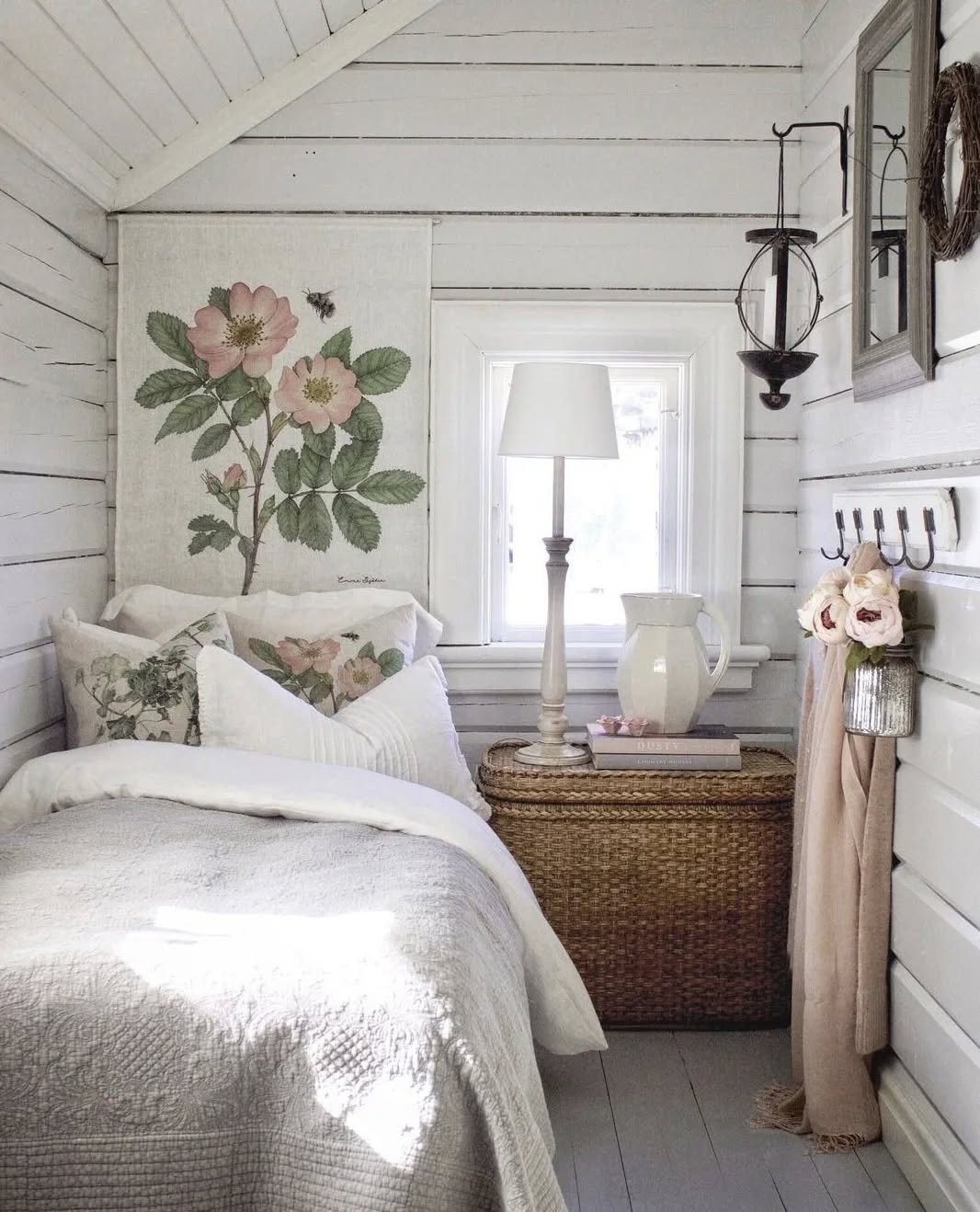 Dreamy Country Bedrooms: 20 Timeless Ideas for 2025 6 Soft Florals In A Rustic Retreat