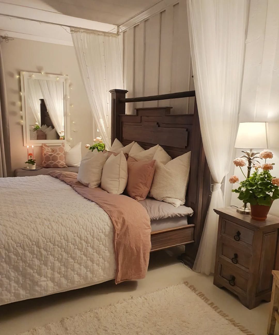 Dreamy Country Bedrooms: 20 Timeless Ideas for 2025 8 Rustic Romance With Blush Accents