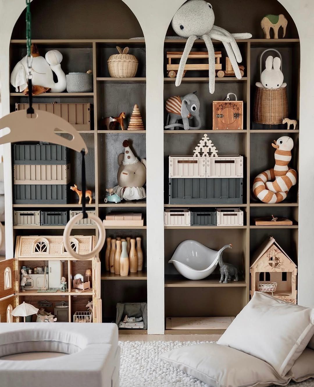 25 Mind-Blowing Kids Playroom Ideas for 2025 22 Neutral Playroom With Thoughtful Storage