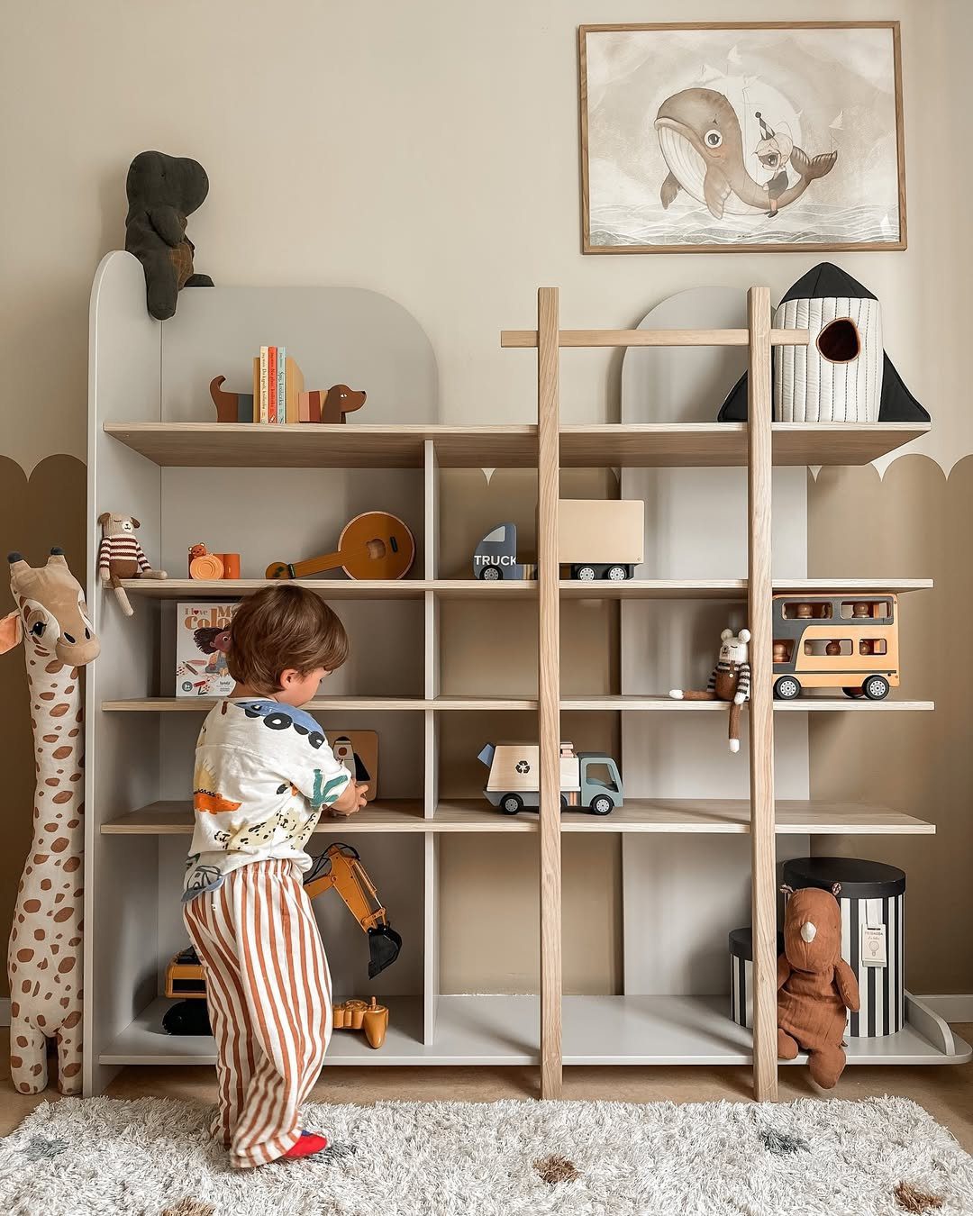 25 Mind-Blowing Kids Playroom Ideas for 2025 24 Playful Shelving With Earthy Charm