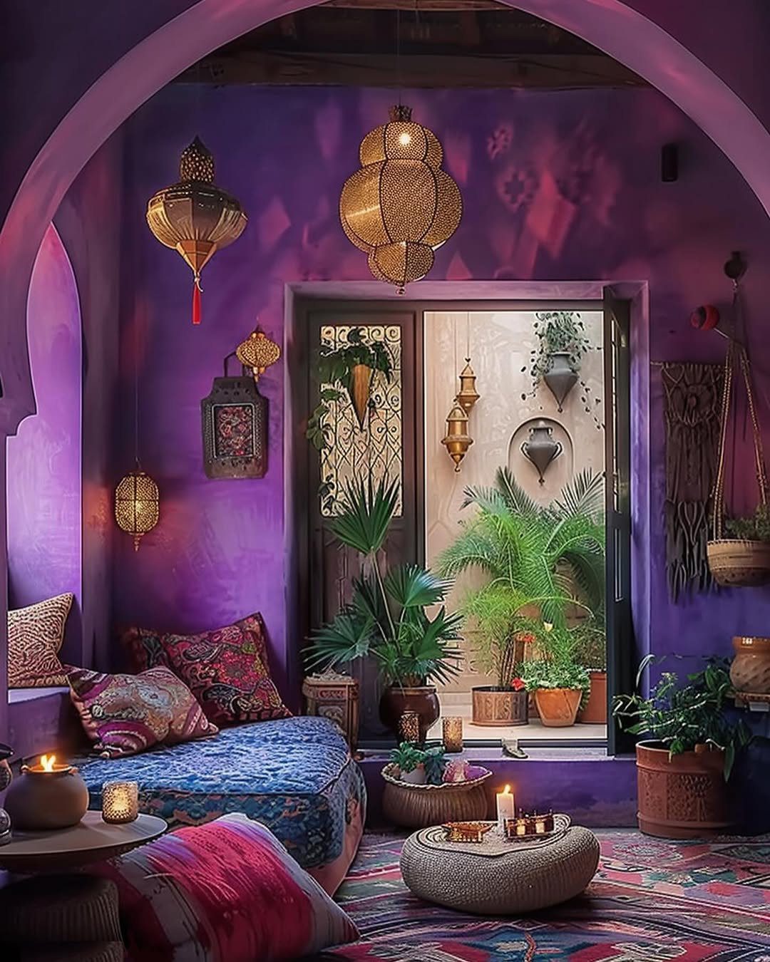 Jaw-Dropping Purple Living Rooms for 2025! 9 Moroccan Magic In Purple Hues
