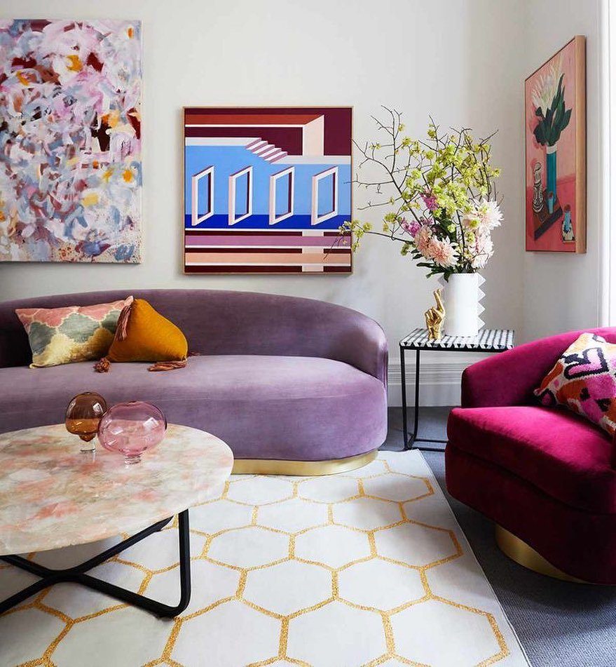 Jaw-Dropping Purple Living Rooms for 2025! 13 Modern Purples With Artistic Flair