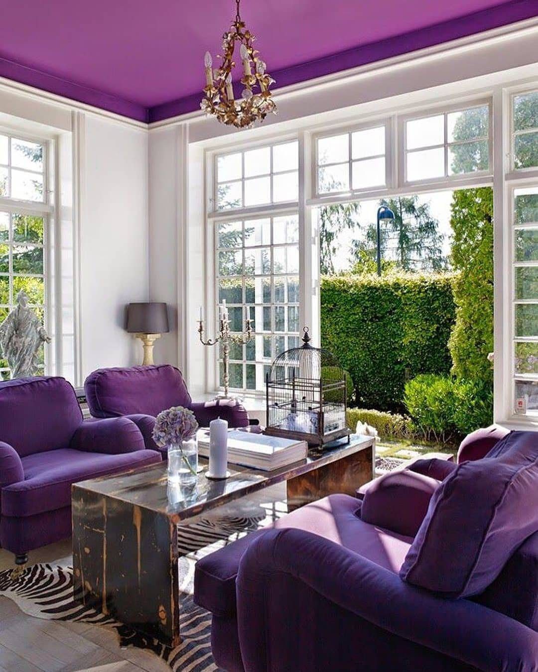 Jaw-Dropping Purple Living Rooms for 2025! 2 Bold Purple Ceiling, Timeless Elegance
