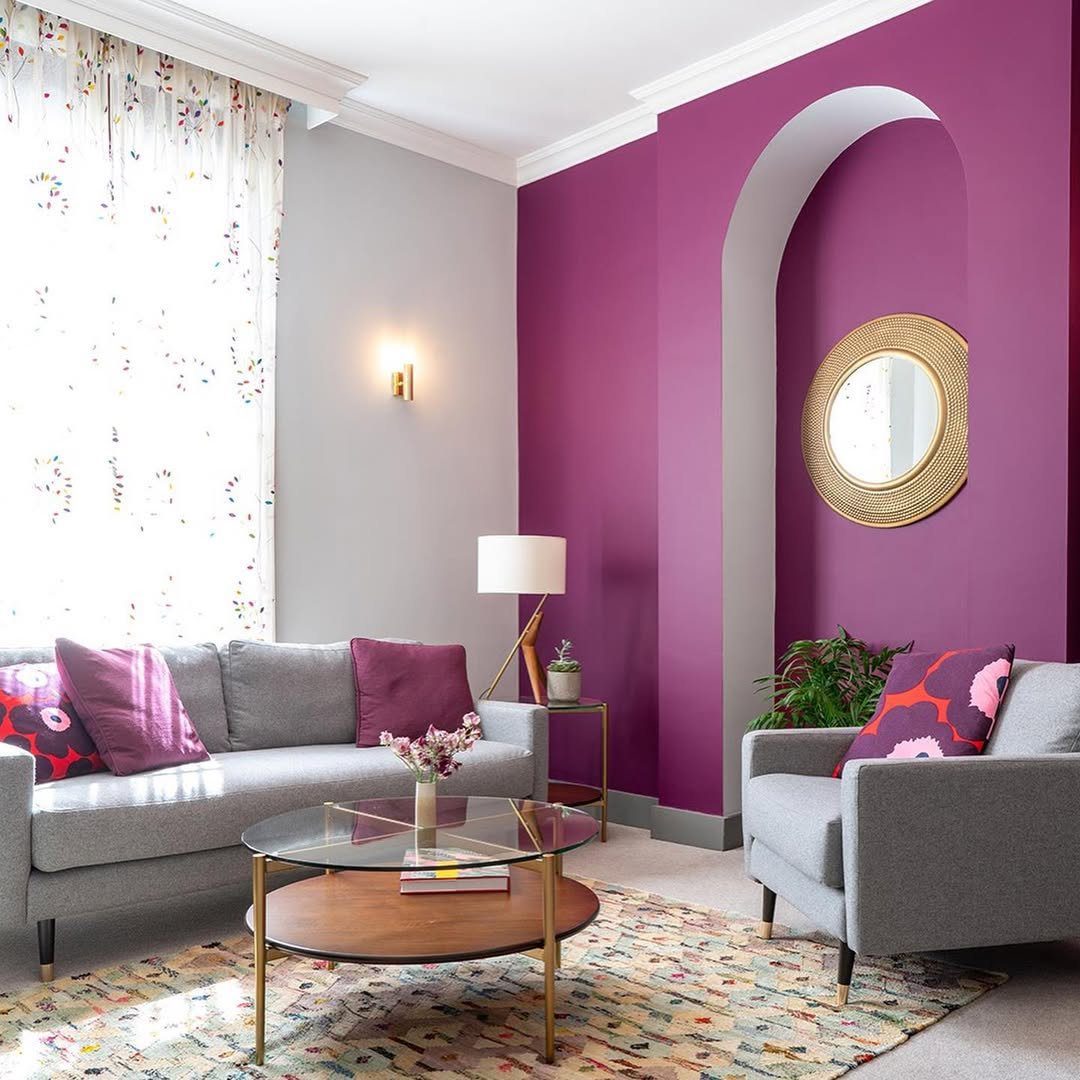 Jaw-Dropping Purple Living Rooms for 2025! 3 Bold Purple Accent Wall Perfection