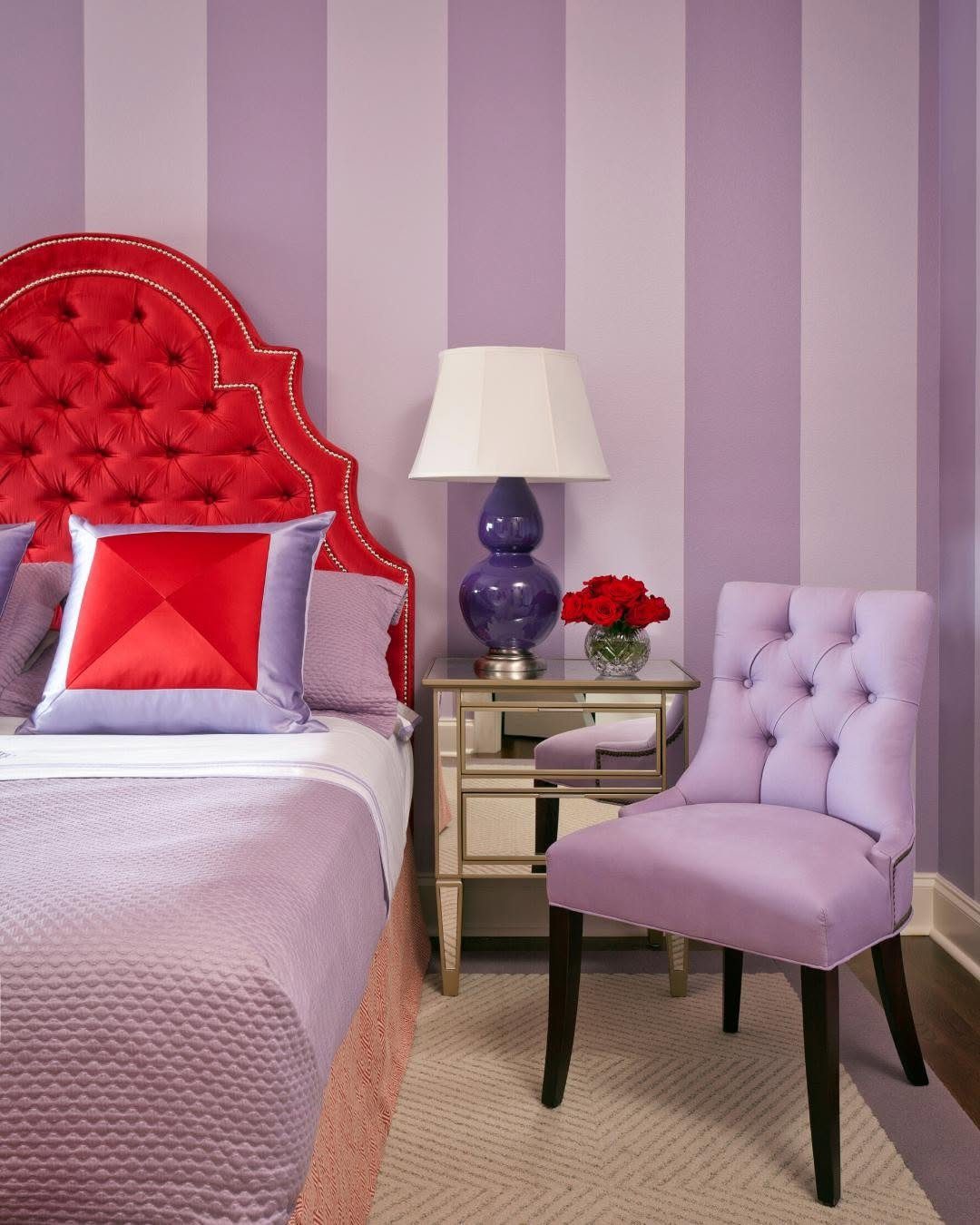 Luxurious Purple Bedrooms That Stun in 2025 12 Bold Red Accents Meet Soft Lavender