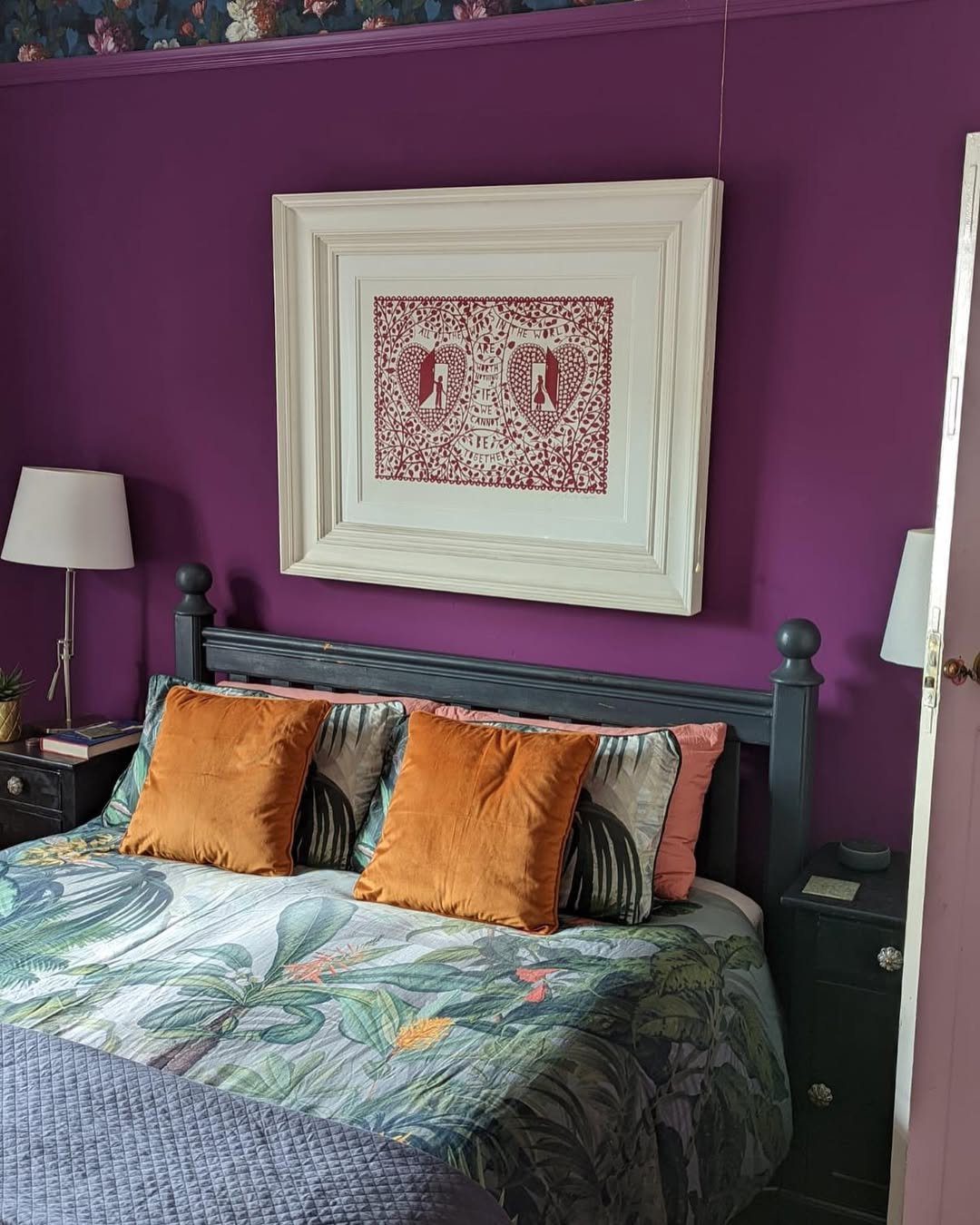 Luxurious Purple Bedrooms That Stun in 2025 15 Bold Plum Walls With Botanical Flair