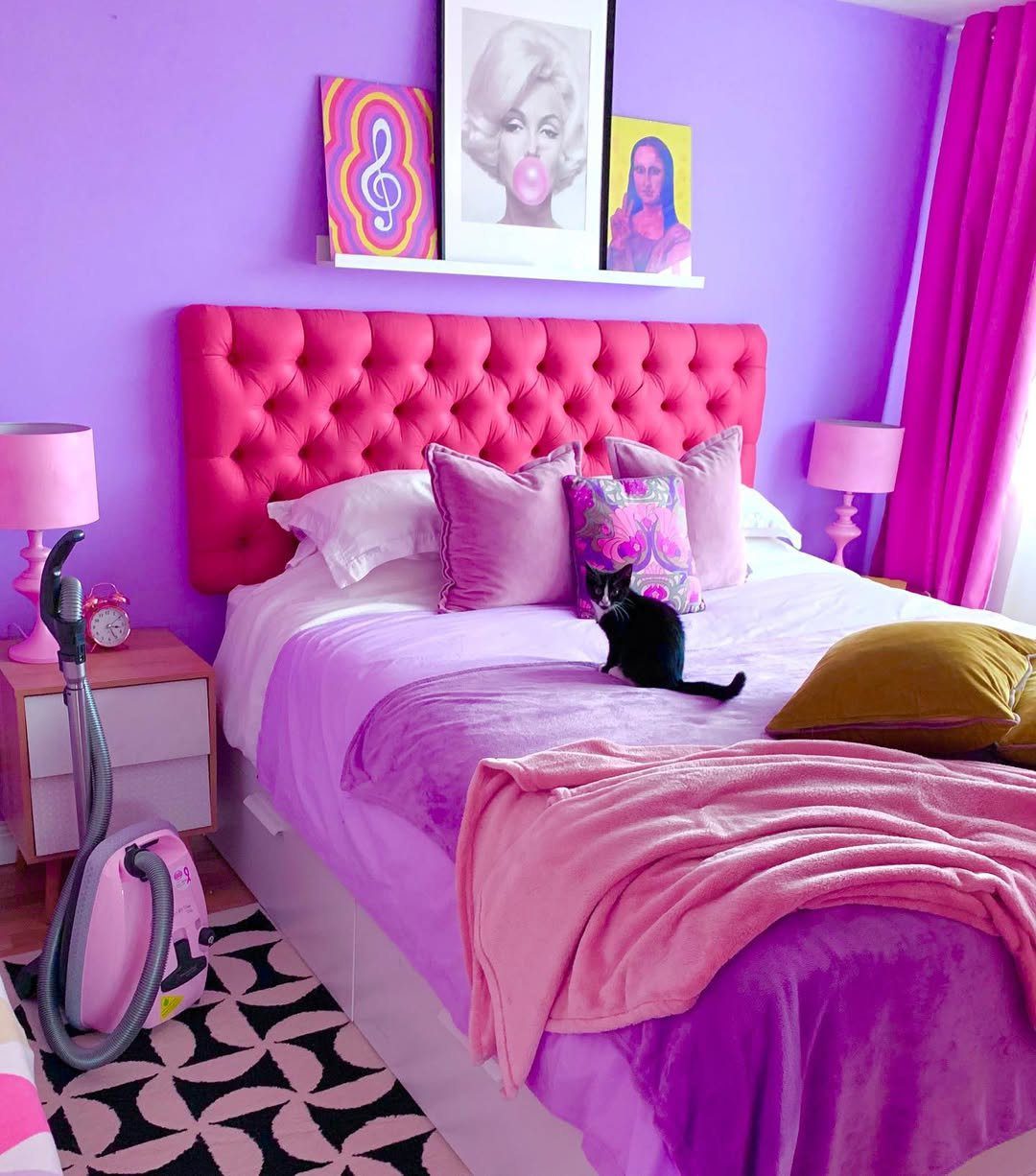 Luxurious Purple Bedrooms That Stun in 2025 2 Bold Purples With Playful Pink Accents