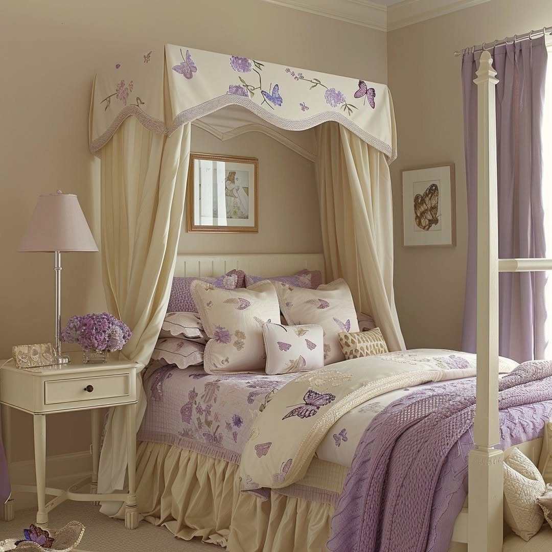 Luxurious Purple Bedrooms That Stun in 2025 5 Elegant Canopy With Lavender Accents