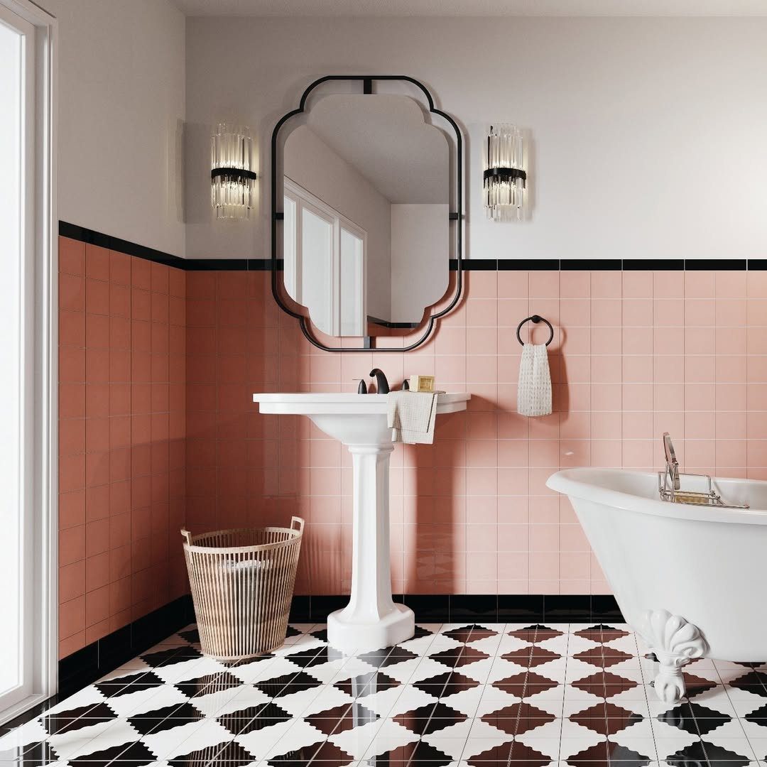 25 Chic And Glamorous Art Deco Bathroom Ideas You Should See 22 Pink Elegance With Deco Details
