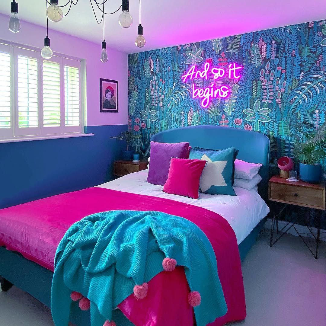 Jaw-Dropping Teal Bedrooms That Stun in 2025! 1 Vibrant Teal Meets Playful Pink