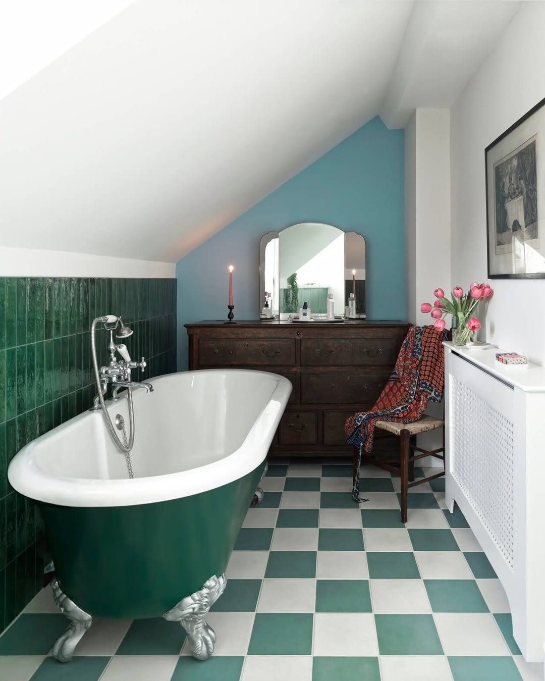 Stunning Attic Bathroom Designs to Die For in 2025 13 Bold Vintage Style With Eclectic Flair