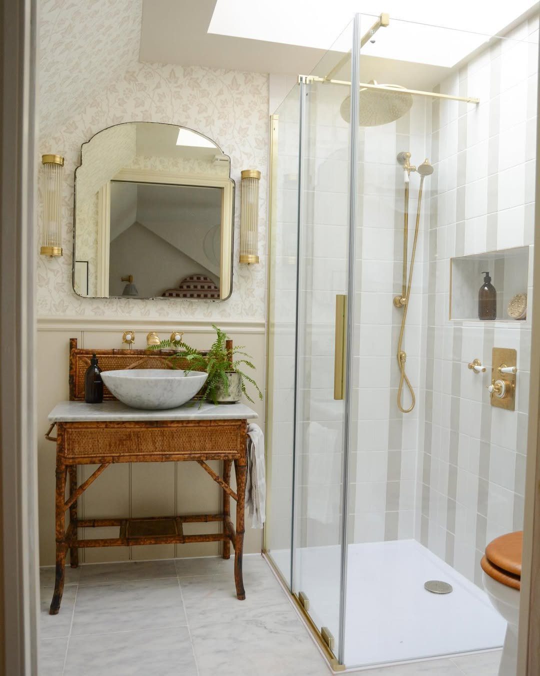 Stunning Attic Bathroom Designs to Die For in 2025 15 Vintage Charm With Brass Accents