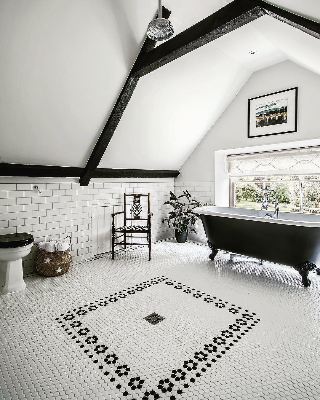 Stunning Attic Bathroom Designs to Die For in 2025 16 Timeless Monochrome With Bold Details