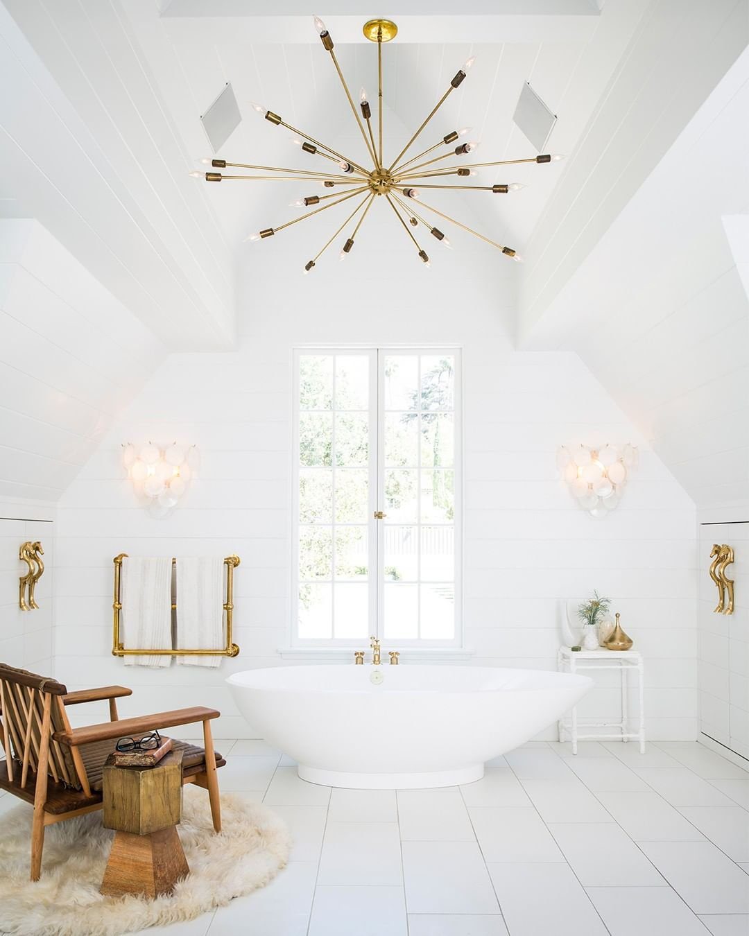 Stunning Attic Bathroom Designs to Die For in 2025 24 Bright Glamour With Warm Metallics