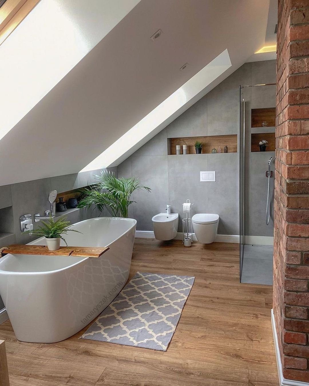 Stunning Attic Bathroom Designs to Die For in 2025 3 Rustic Warmth With Modern Minimalism