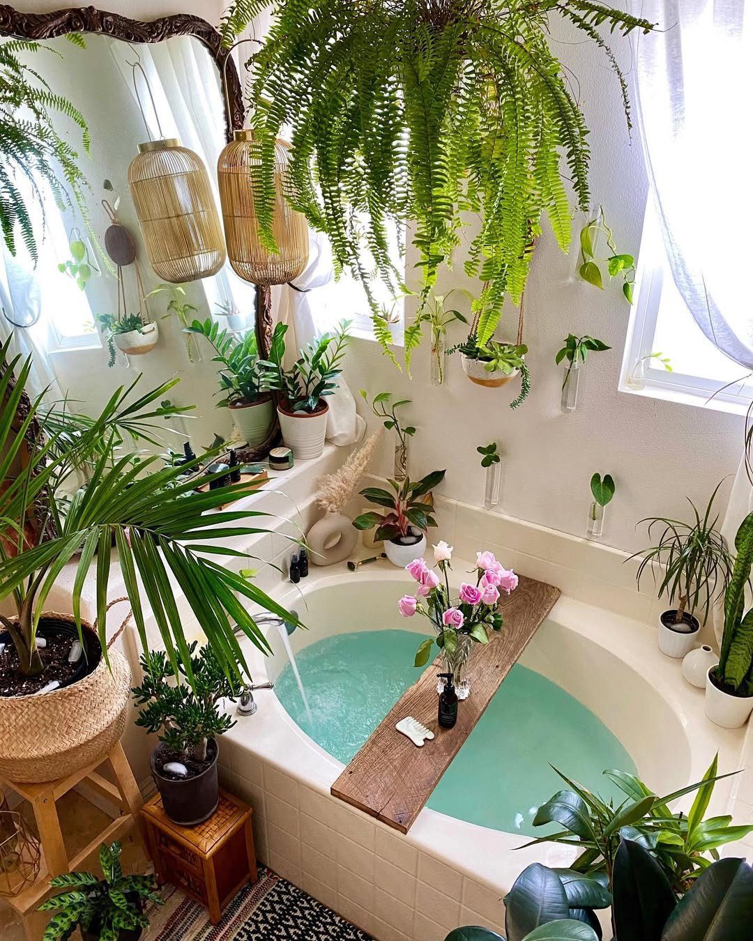 Jaw-Dropping Tropical Bathrooms You Need in 2025 11 Greenery-Filled Serenity With Rustic Touches Interior Design