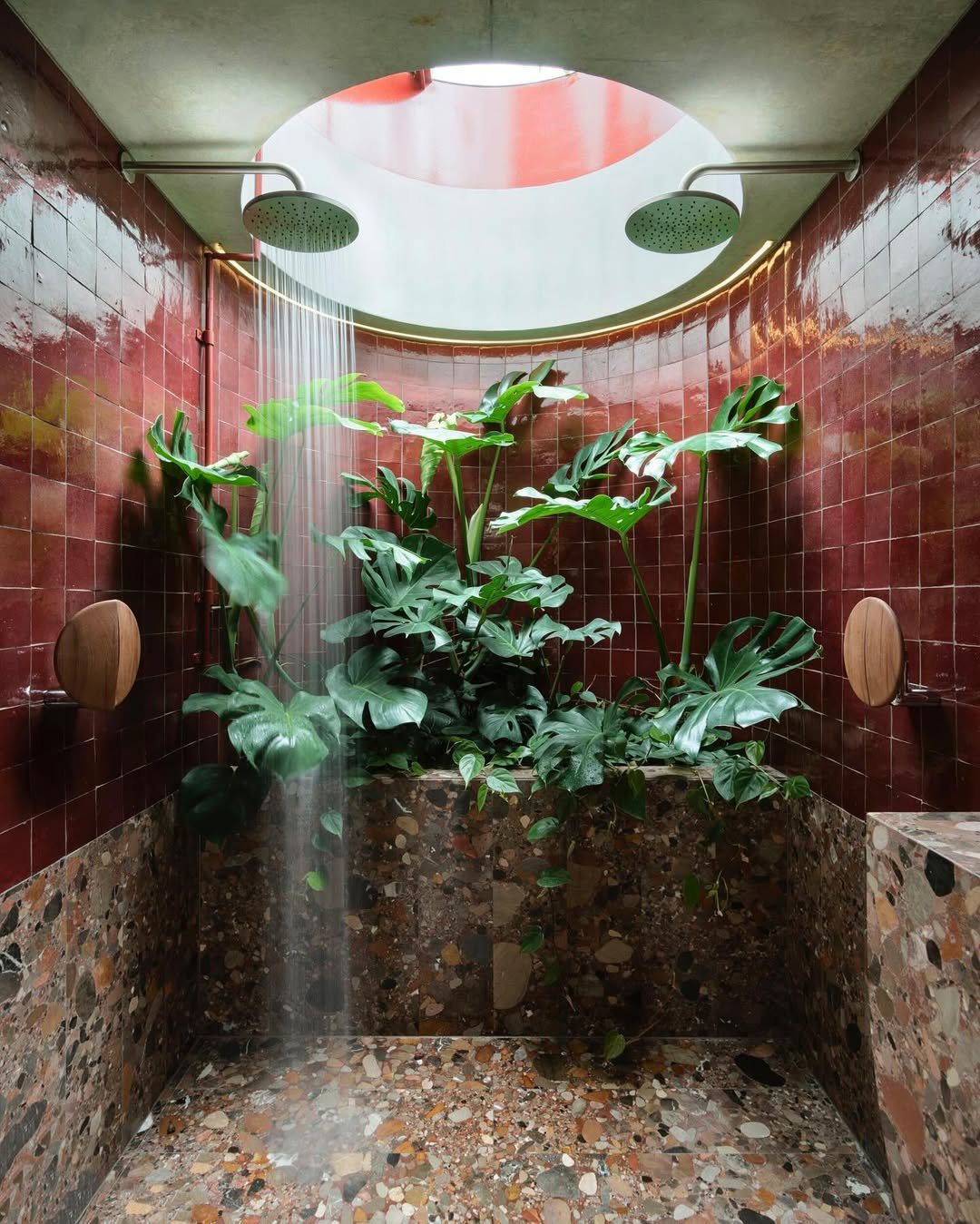 Jaw-Dropping Tropical Bathrooms You Need in 2025 19 Rainforest Retreat With Terrazzo Charm