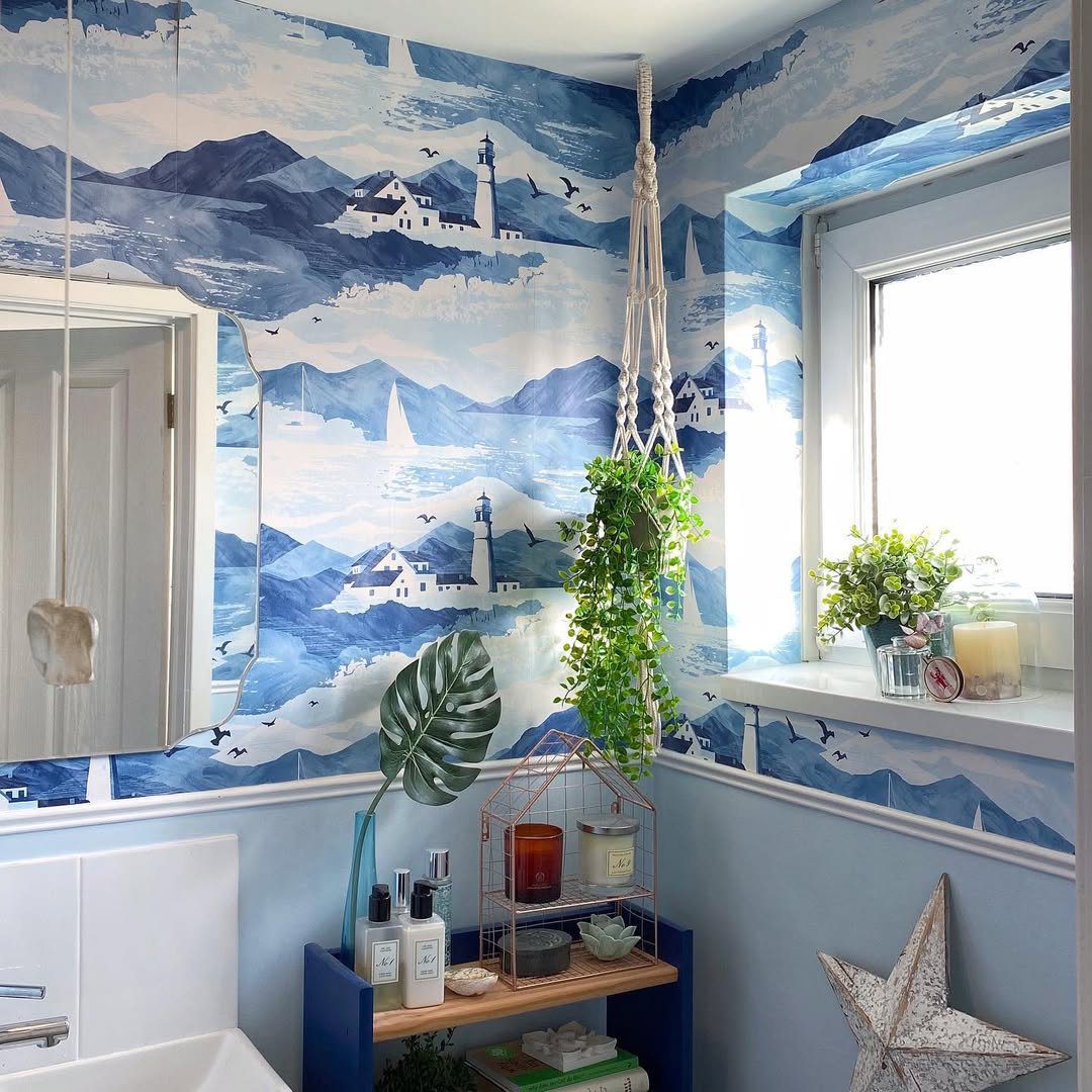 15 Dreamy Nautical Bathroom Trends for 2025 8 Coastal Serenity With Watercolor Views