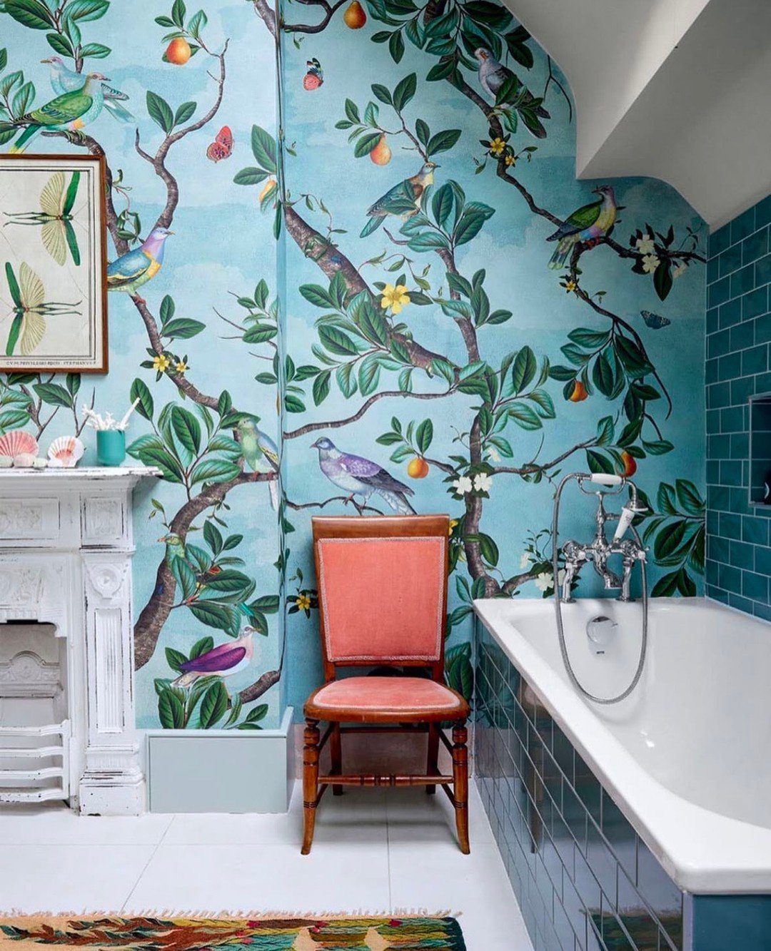 25 Mind-Blowing Maximalist Bathroom Ideas for 2025 13 Whimsical Nature Meets Vintage Elegance - Maximalist Bathroom Decor Ideas