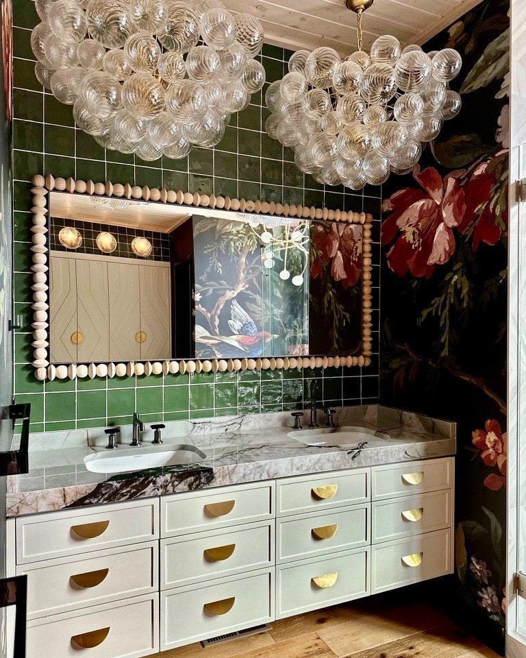 25 Mind-Blowing Maximalist Bathroom Ideas for 2025 4 Maximalist Glam With Botanical Drama