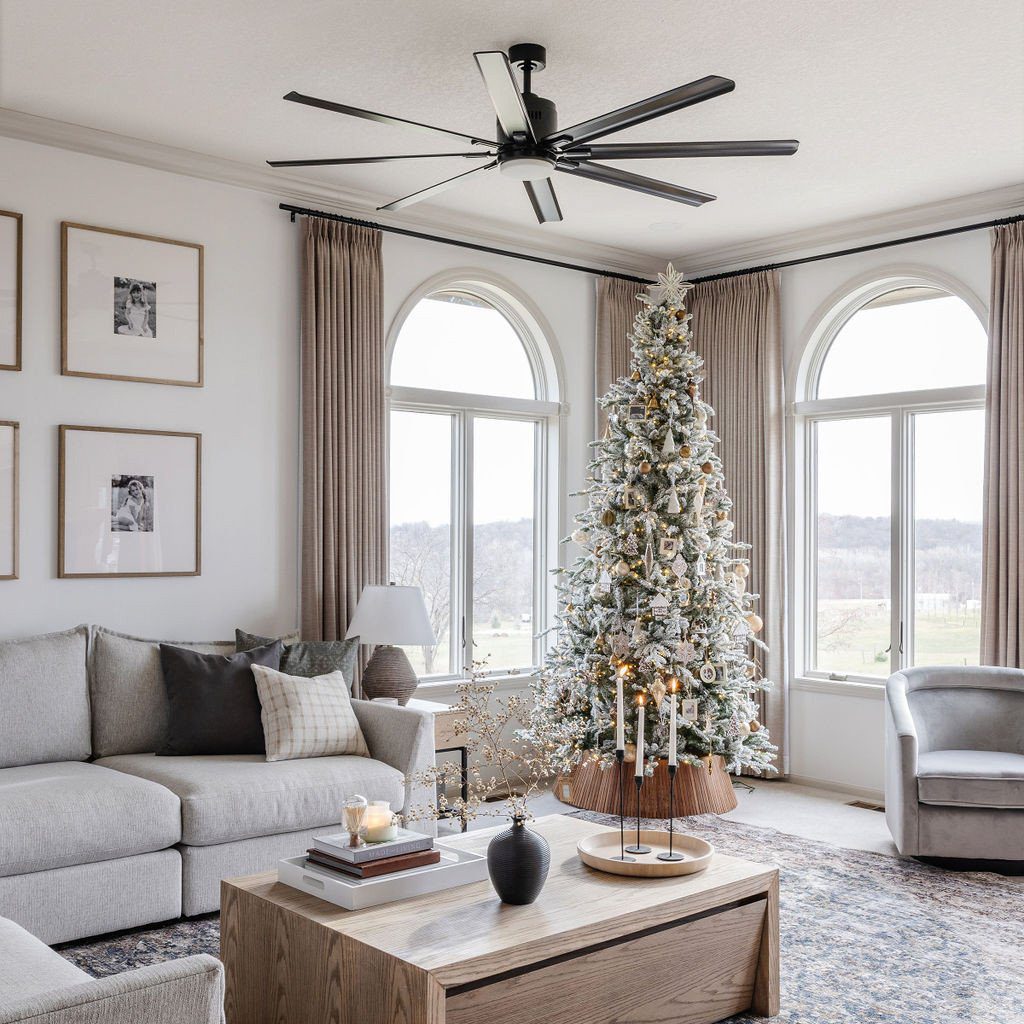 Jaw-Dropping Ceiling Fans for 2025 Living Rooms 14 Sleek Black Ceiling Fan For Elegance