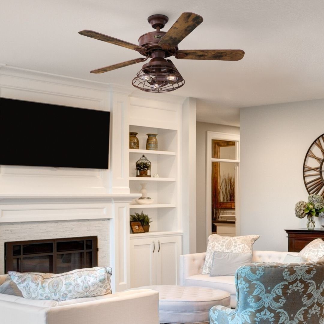 Jaw-Dropping Ceiling Fans for 2025 Living Rooms 15 Rustic Wood Ceiling Fan For Character