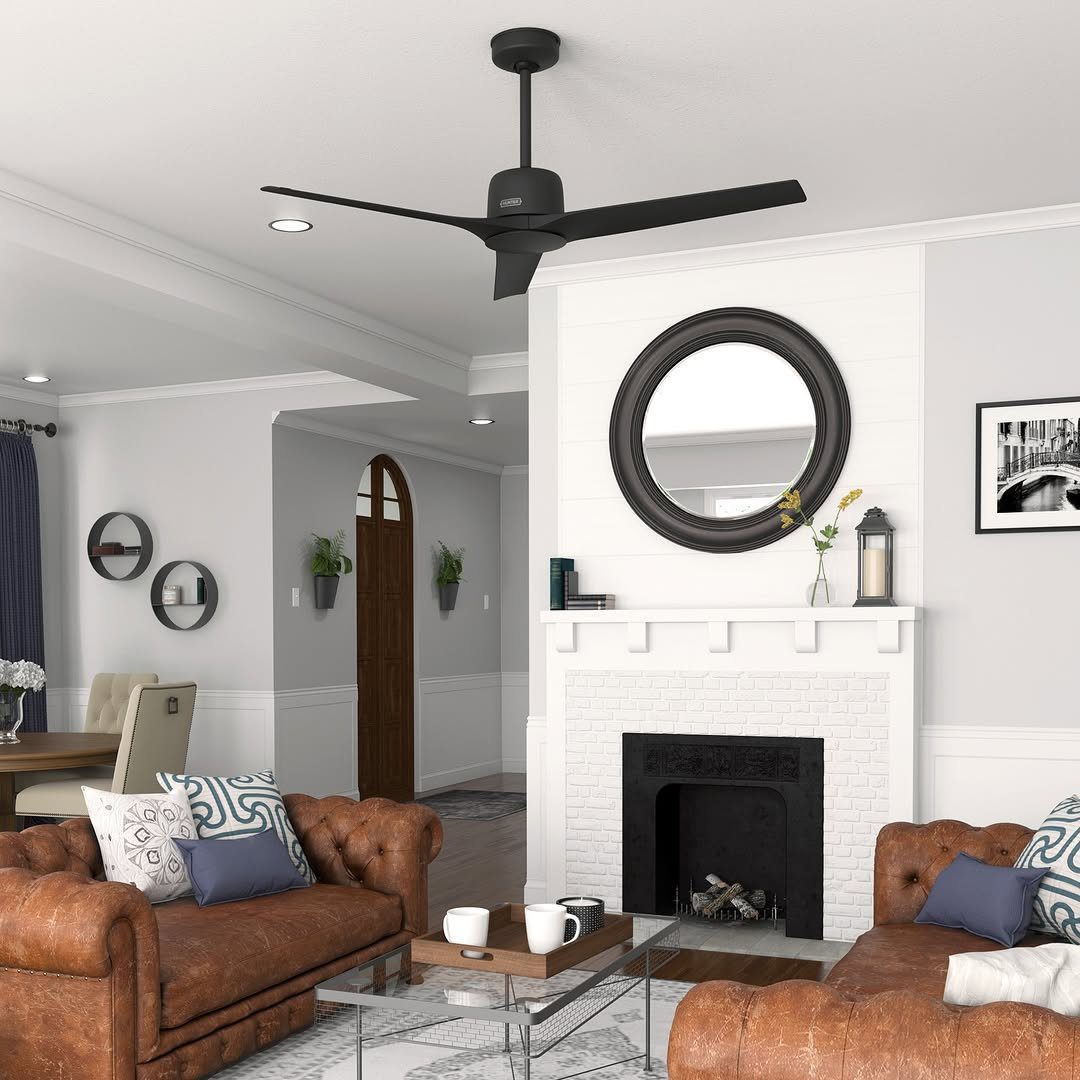 Jaw-Dropping Ceiling Fans for 2025 Living Rooms 19 Sleek Black Ceiling Fan For Contrast