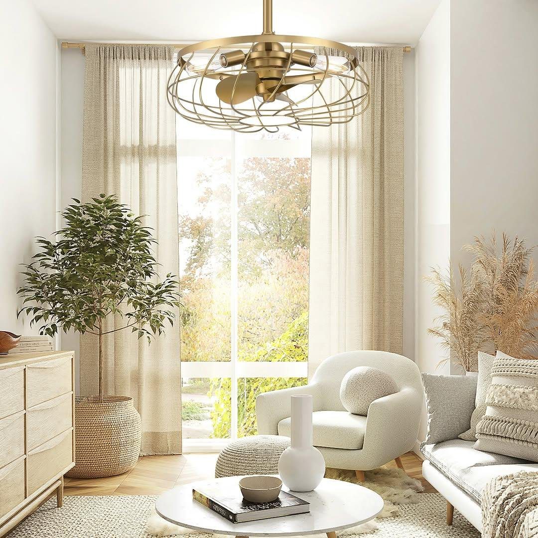 Jaw-Dropping Ceiling Fans for 2025 Living Rooms 4 Stylish Gold Ceiling Fan For Elegance