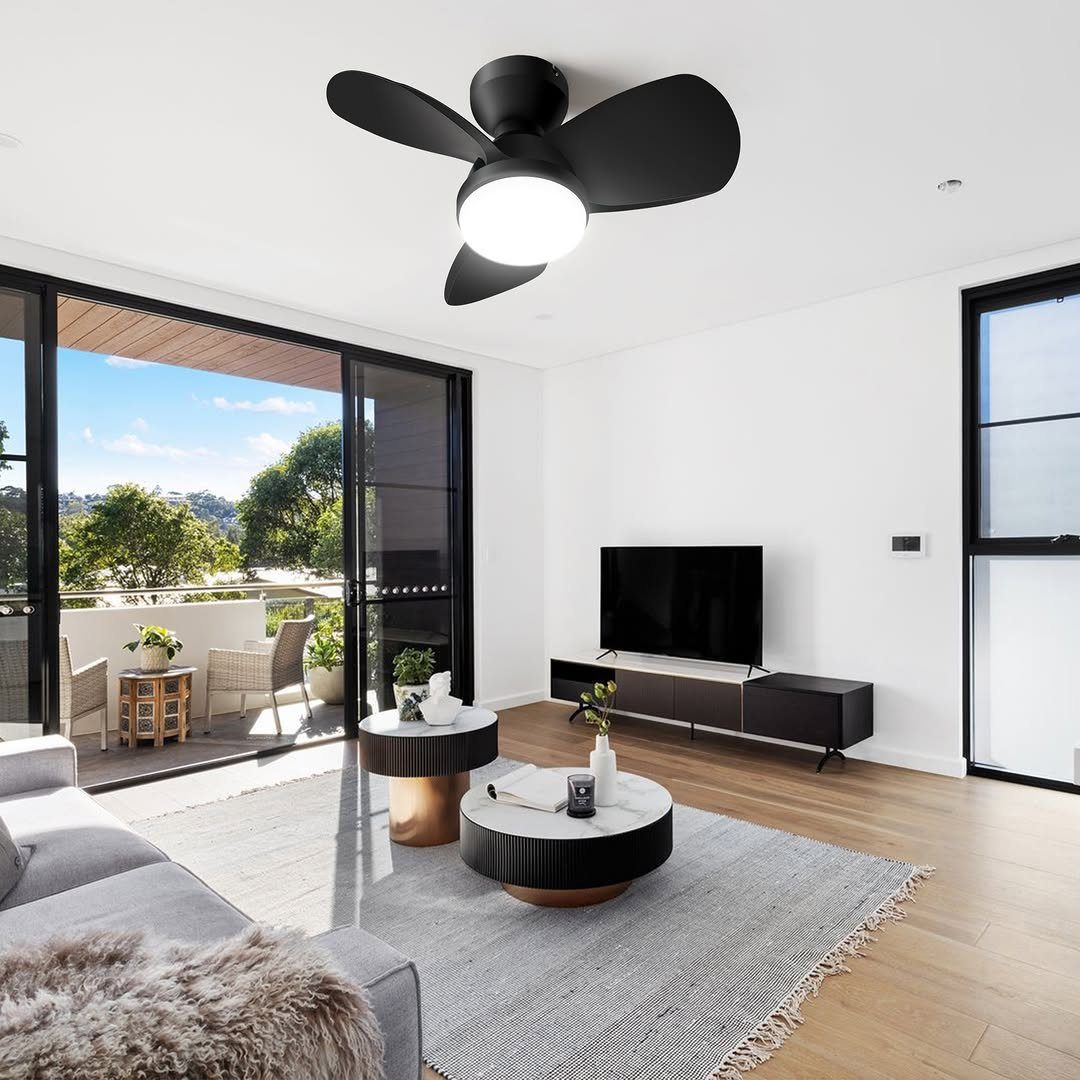 Jaw-Dropping Ceiling Fans for 2025 Living Rooms 5 Modern Black Ceiling Fan For Contrast