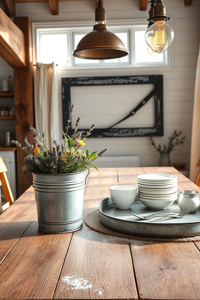 add rustic metal touches