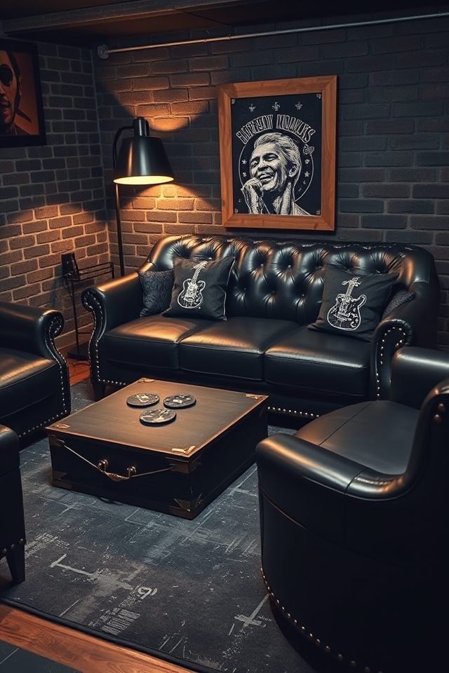 bold edgy leather seating