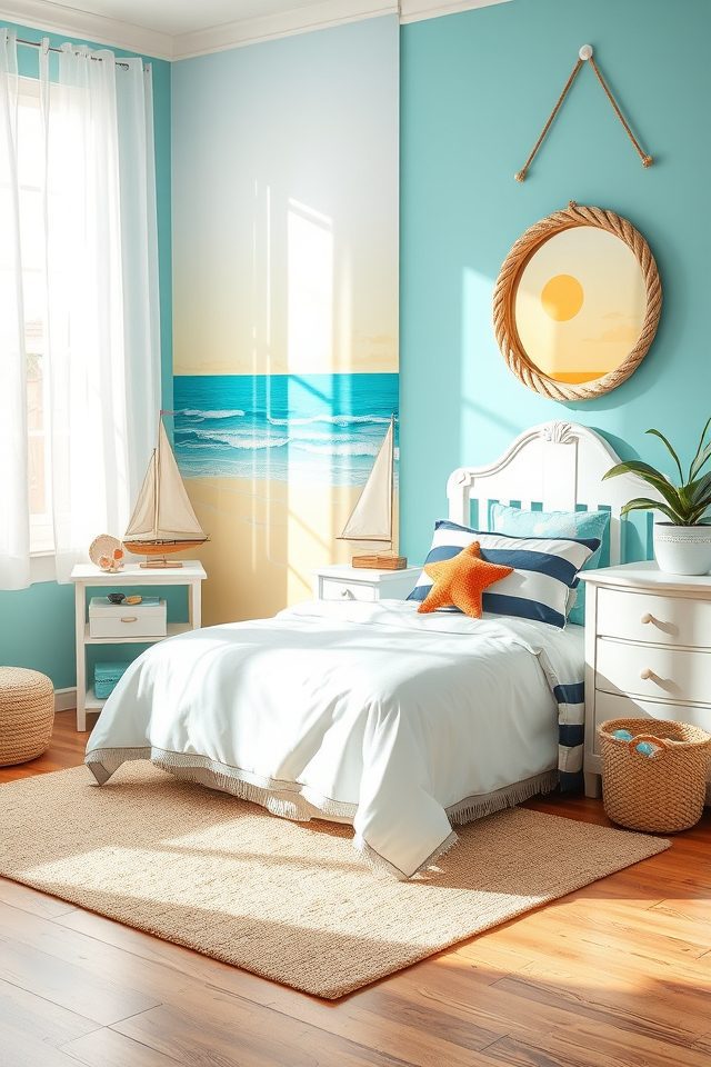 13 Sweet Summer Bedroom Ideas for Kids 1 bright seaside nautical escape