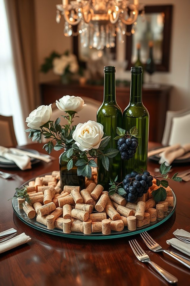 elegant wine bottle centerpieces
