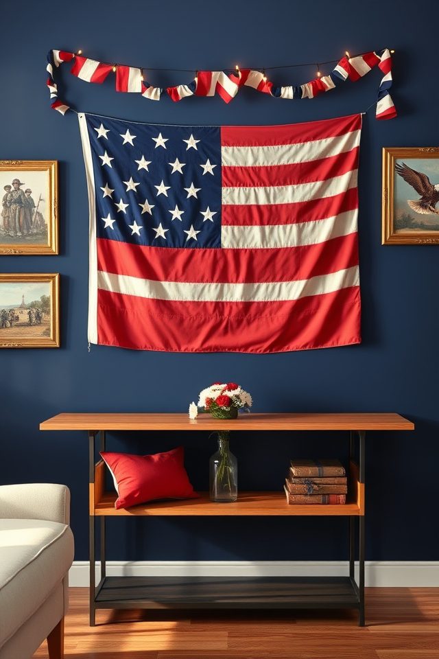 15 Living Room Decor Ideas to Celebrate Independence Day in Style 3 festive independence day wall
