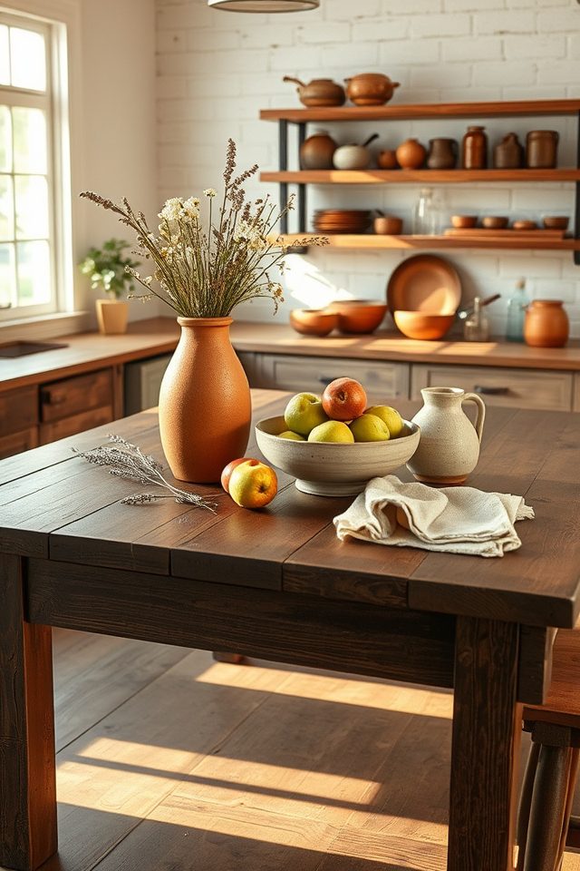 handmade pottery farmhouse accents