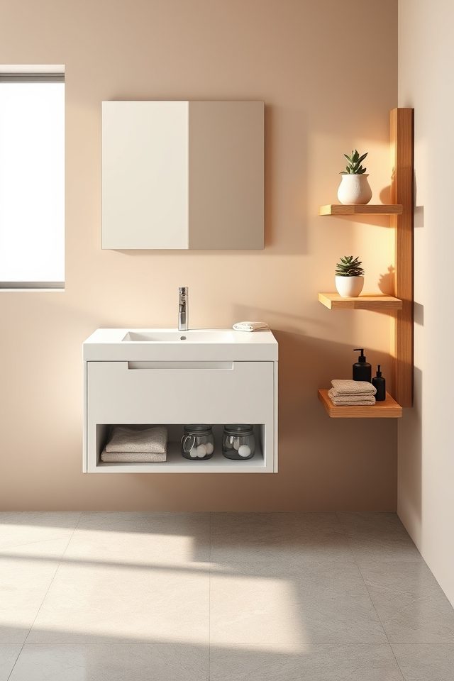 17 Refreshing Bathroom Decor Ideas for a Spa-Like Escape 7 minimalist clutter free storage solutions