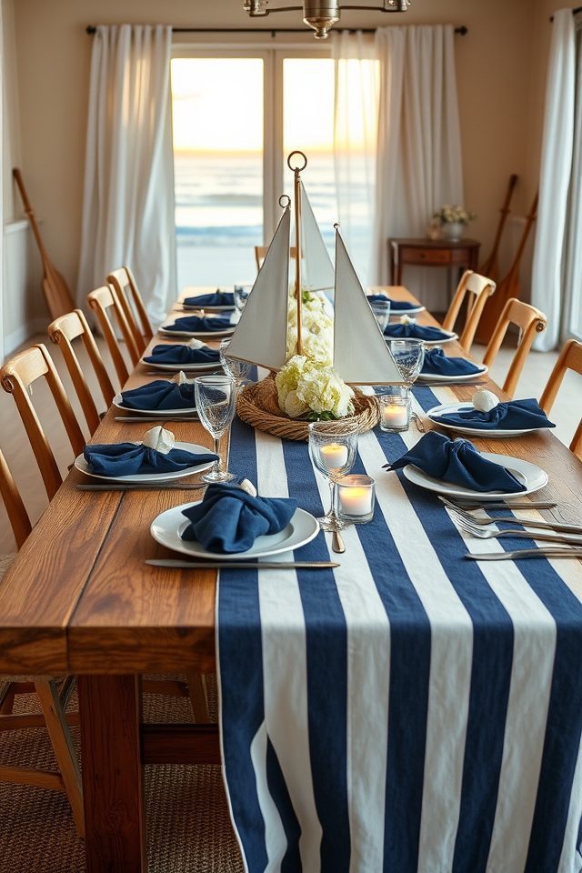 17 Summer Celebration Dining Room Decor Ideas for Joyful Feasts 3 nautical seaside dining decor