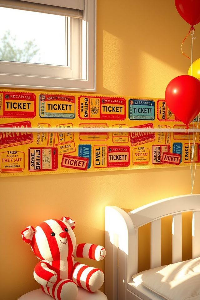 playful carnival ticket border