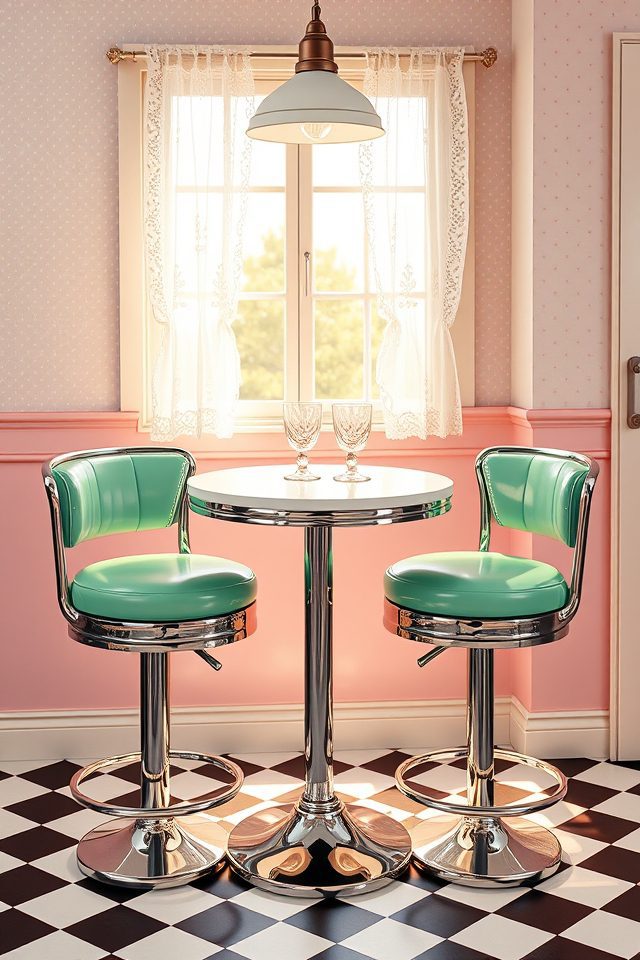 12 Kitchen Decor Ideas to Sweeten National Ice Cream Day 5 retro ice cream seating