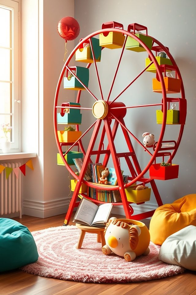 rotating ferris wheel bookshelf