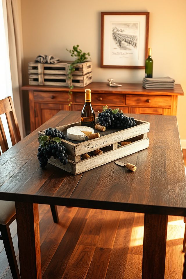 rustic vintage wine crates