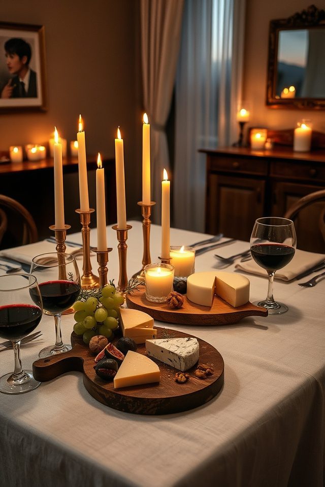 soft candlelight wine ambiance