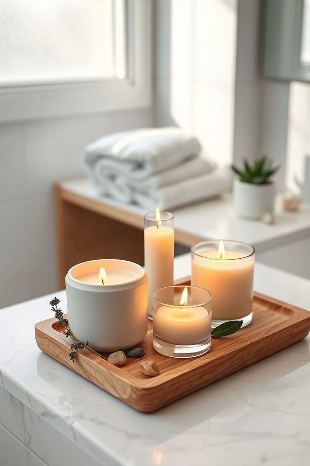 17 Refreshing Bathroom Decor Ideas for a Spa-Like Escape 10 soothing scented bathroom candles