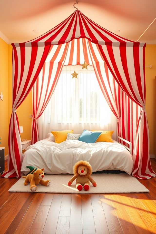striped circus tent canopy