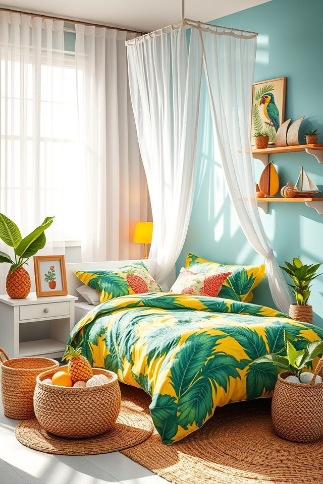 13 Sweet Summer Bedroom Ideas for Kids 2 vibrant tropical paradise transformation