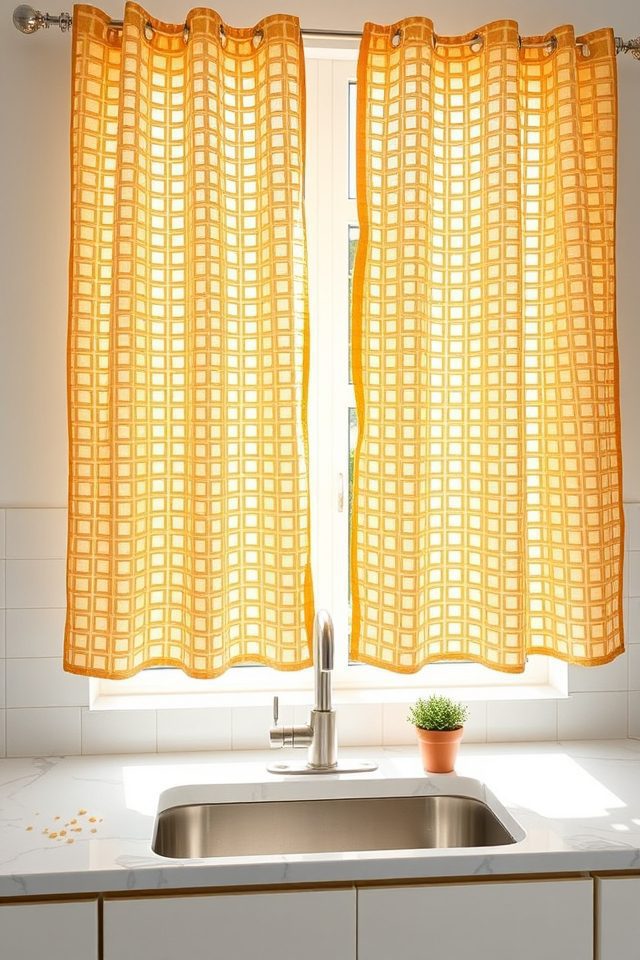 12 Kitchen Decor Ideas to Sweeten National Ice Cream Day 7 waffle cone curtain patterns