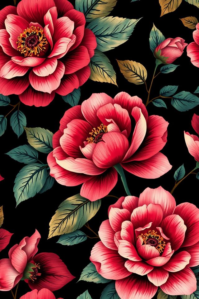 bold floral bedroom elegance