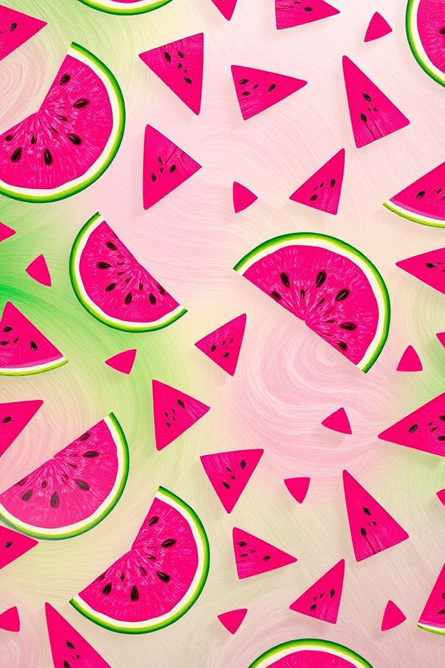 bold watermelon splash wallpaper
