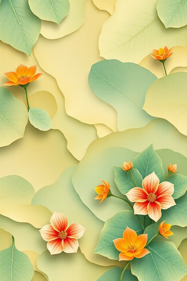 calming nature inspired murals