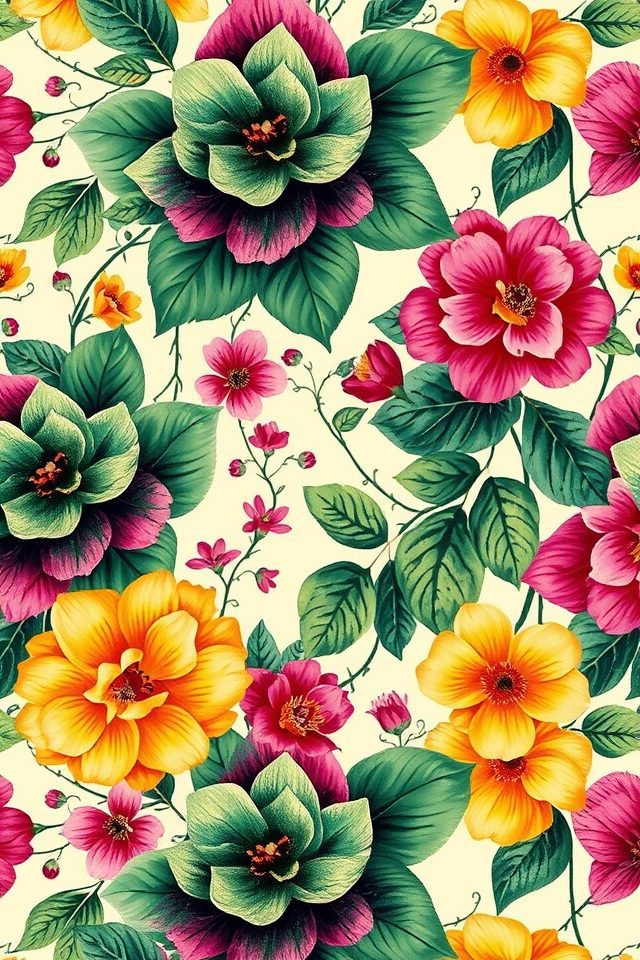 cheerful floral bathroom retreat